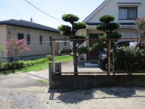 既存フェンス、ブロック解体撤去Before①